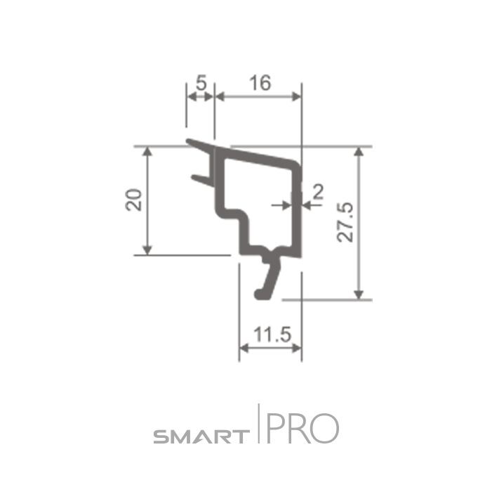 Штапик стандартный 16 мм на стеклопакет 24мм в Караганде