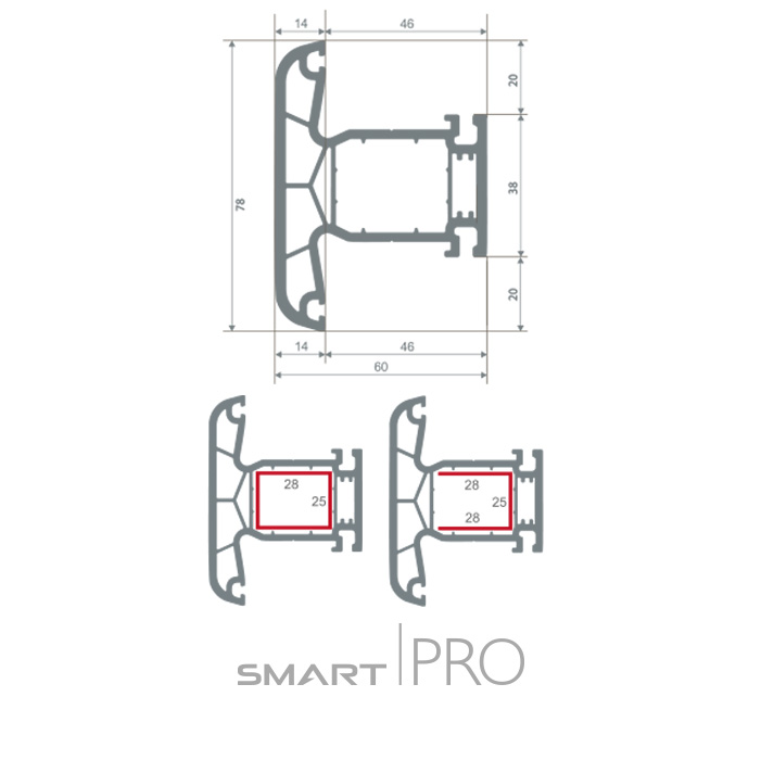 Импост 4-х камерный в Караганде