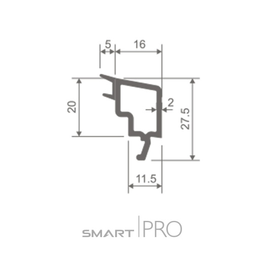 Штапик стандартный 16 мм на стеклопакет 24мм в Караганде